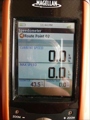GPS Triton 2000 : écran compteur vitesse