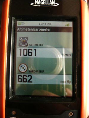 GPS Triton 2000 : baromètre/altimètre