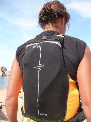 Gilet kayak Orca de Hiko, dos avec poche pour hydratation