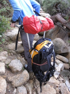 Dans certaines configurations le Sherpa Trek vient taper dans les pieds