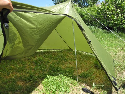 Tente montée sans la tente intérieure