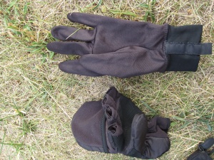 Gants / moufles 3 couches Vaude Argon event 3 in 1 glove : couches intermédiaires : la moufle-mitaine et le sous-gant