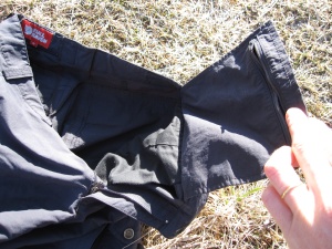 Pantalon Fjällräven MT Trousers Karla, poche interne zippée "invisible"