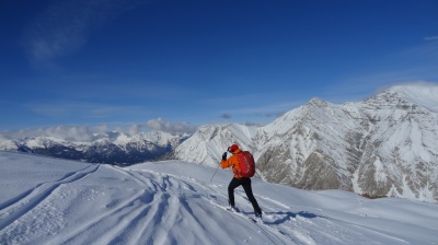 Ski de rando avec la veste Bitihorn