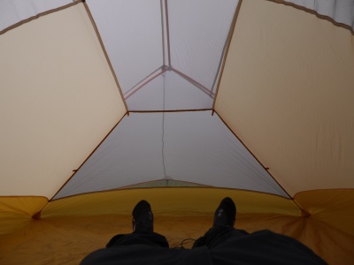 Tente Big Agnès FlyCreek UL3 - personne installée dans la chambre