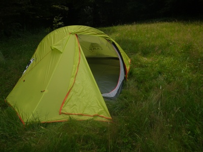 Tente CAMP Minima 3 SL - tente montée ouverture porte