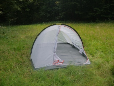 Tente CAMP Minima 3 SL - chambre montée seule porte ouverte