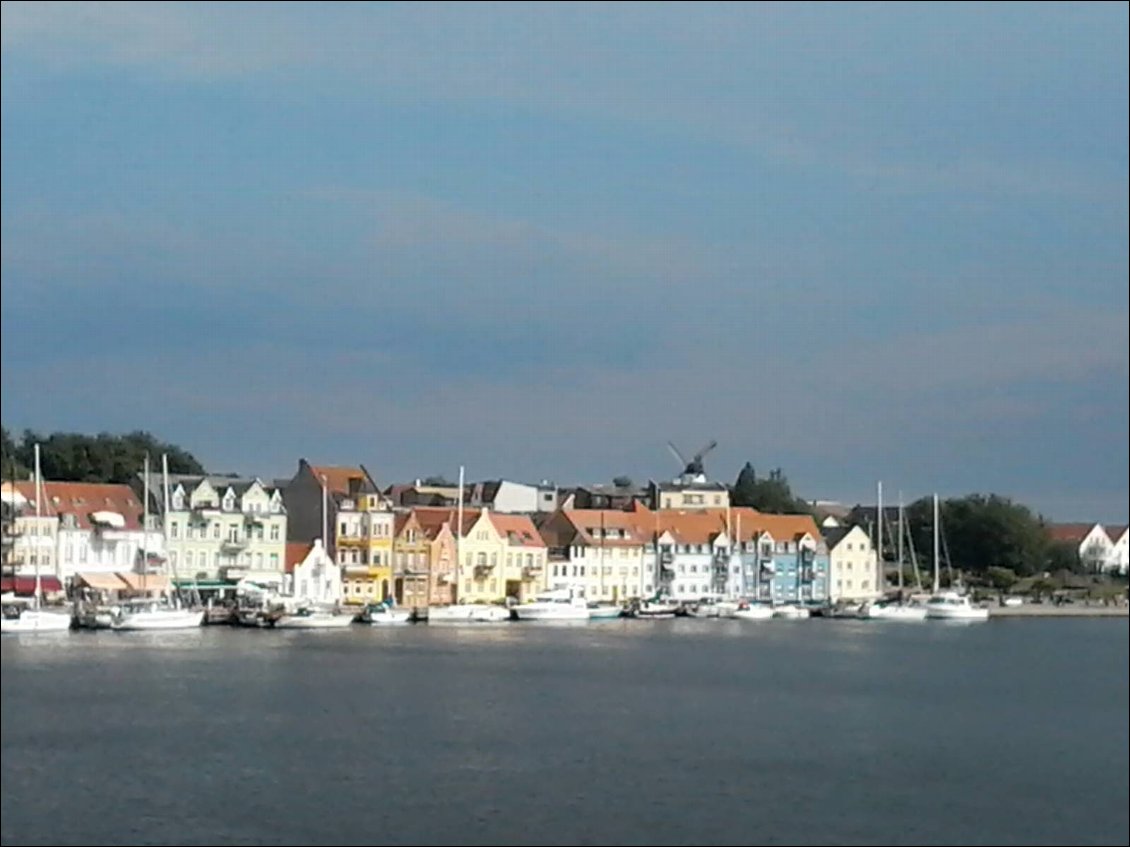 Le port de Sonderborg vu du pont.