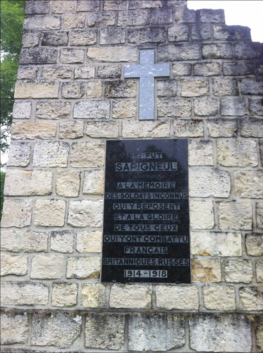 Le village de Sapigneul détruit pendant la 1ere guerre