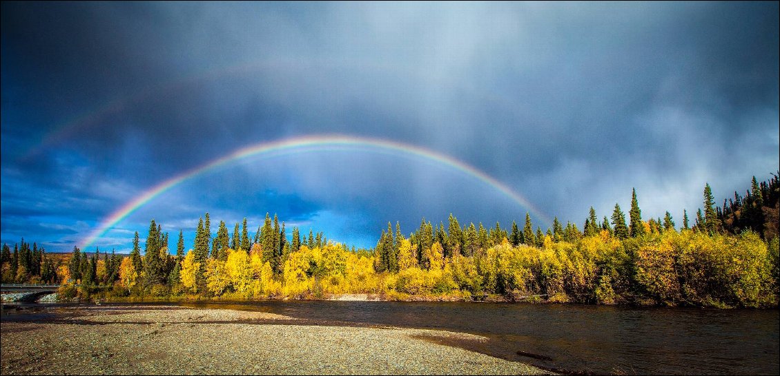 Nouvelle rubrique : Décrypter les phénomènes naturels : arc-en-ciel, gloire et spectre de Broken.
Automne au bord de la riviere Chena, Alaska.
Photo : Julien Schroder