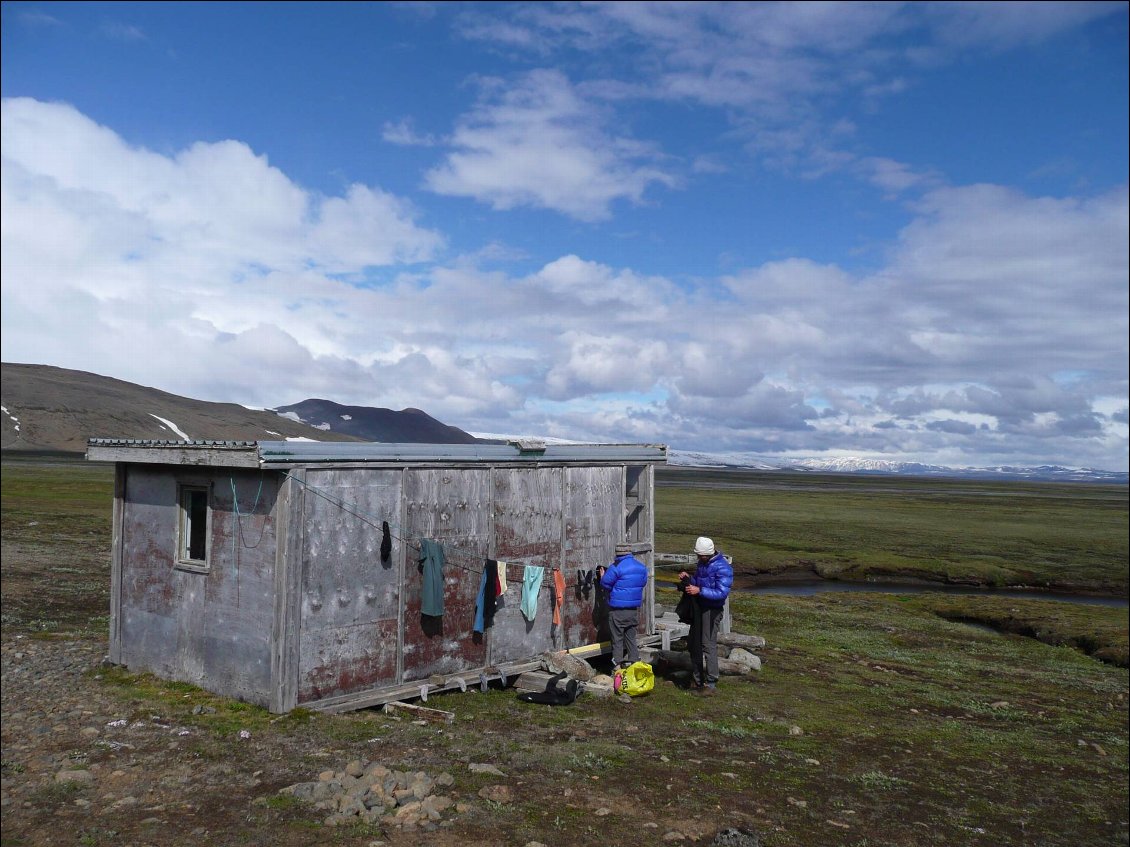 L'abri Nautalda, situé légèrement au sud du glacier Hofsjökull.
Photo : Johanna