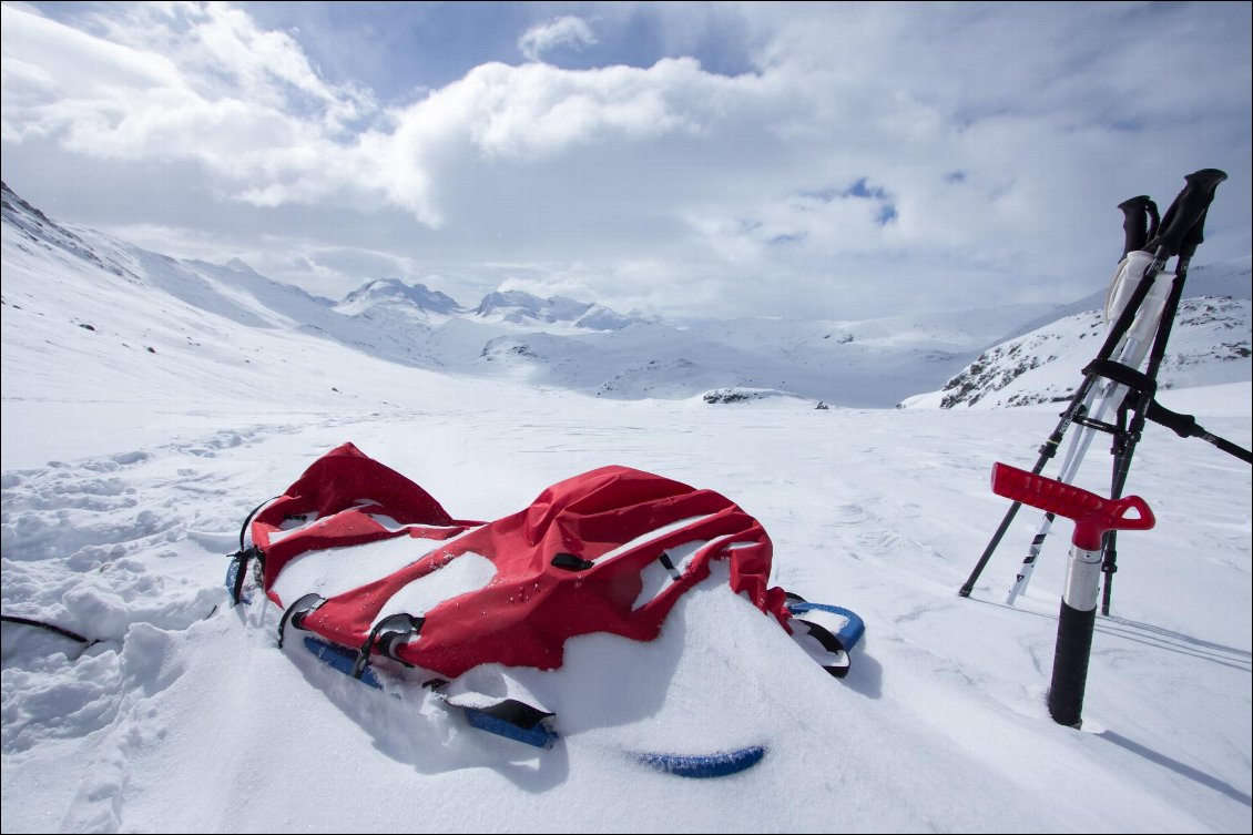 Bivouac hivernal lors d'un raid en ski pulka dans le massif du Jotuheimen (Norvège)
Photo : Manu d'Adhémar