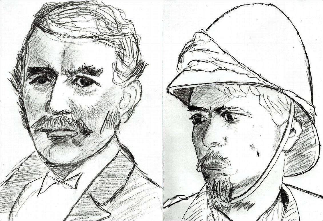 Aventuriers historiques : David Livingstone (à gauche ) et Henri Morton Stanley (à droite).
Illustration : mad