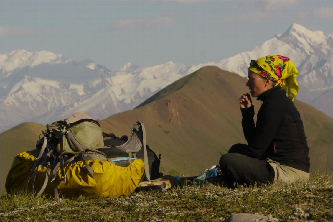 Bivouac dans les montagnes du Kirghizistan, 2013