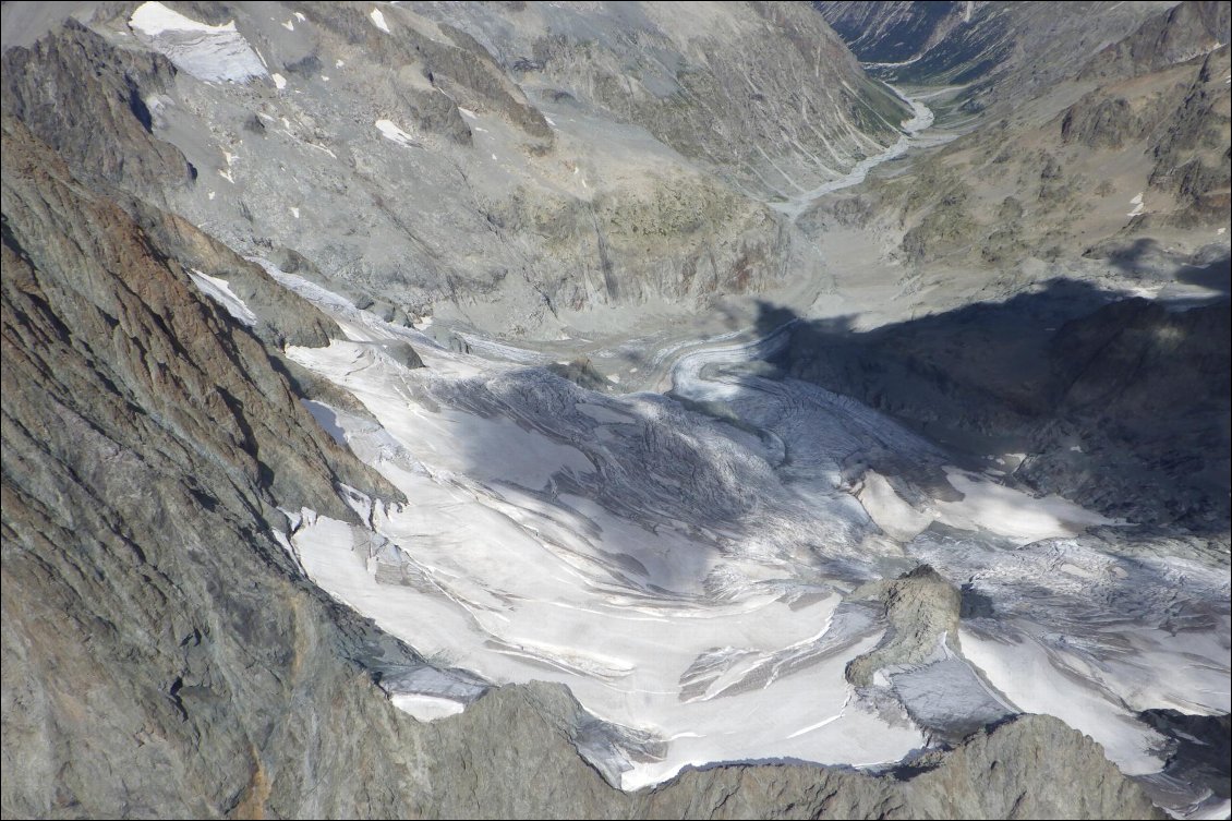 Glacier des Ecrins, pris en parapente